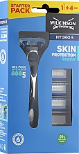 Kup Maszynka do golenia do skóry wrażliwej + 4 wymienne wkłady - Wilkinson Sword Hydro 5 Skin Protection Regular