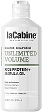Szampon zwiększający objętość z proteinami ryżowymi i olejkiem marula - La Cabine Unlimited Volume Shampoo Rice Protein + Marula Oil  — Zdjęcie N1