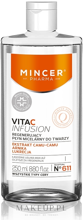 Regenerujący płyn micelarny do twarzy - Mincer Pharma Vita C Infusion N°611 — Zdjęcie 250 ml