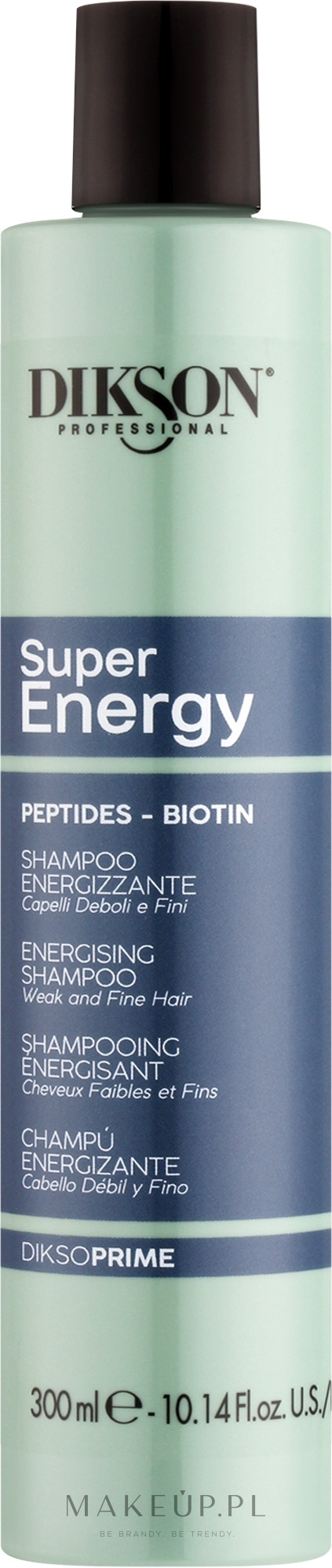 Energizujący szampon stymulujący wzrost włosów z peptydami i biotyną - Dikson Prime Super Energy Shampoo Intencive Energising — Zdjęcie 300 ml