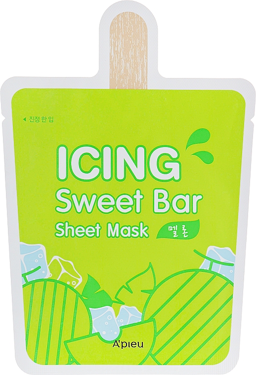 Odświeżająca maska w płachcie z ekstraktem z melona - A'pieu Icing Sweet Bar Sheet Mask Melon