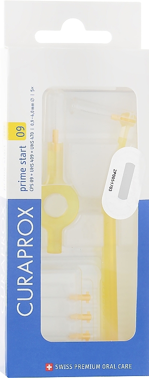 Zestaw szczoteczek międzyzębowych Prime Start, CPS 09, dwa uchwyty, żółty - Curaprox — Zdjęcie N1