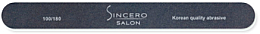 Pilnik do paznokci prosty, czarny 100/180 - Sincero Salon Nail File, Straight, Black — Zdjęcie N1