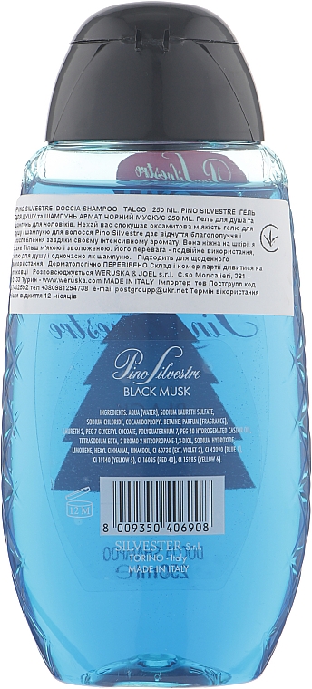 Żel pod prysznic i szampon 2 w 1 Czarne piżmo - Pino Silvestre Doccia Shampoo Black Musk — Zdjęcie N2