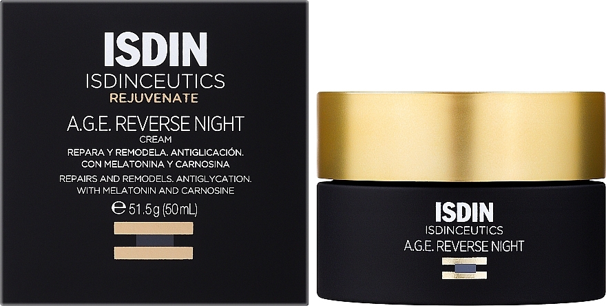Przeciwstarzeniowy krem do twarzy na noc - Isdin Isdinceutics Age Reverse Night Cream — Zdjęcie N2