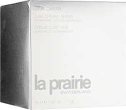 Lekki wzmacniający krem liftingujący do twarzy - La Prairie Skin Caviar Luxe Cream Sheer — Zdjęcie N5