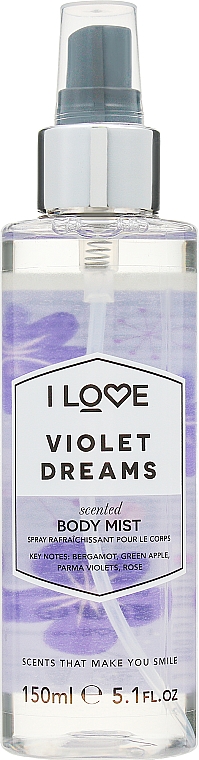 Odświeżająca mgiełka do ciała - I Love Violet Dreams Body Mist