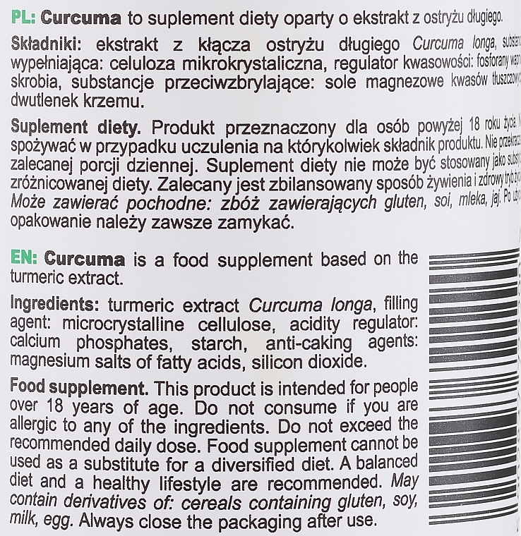 Suplement diety Kurkuma - SFD Nutrition Curcuma 1000 mg — Zdjęcie N3