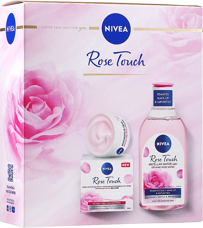 Zestaw - NIVEA Rose Beauty (f/cr/50ml + f/water/400ml) — Zdjęcie N1