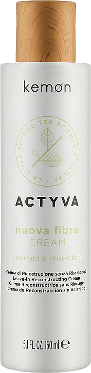 Regenerujący krem ​​do włosów osłabionych - Kemon Actyva Nuova Fibra Cream Color Protection — Zdjęcie N1
