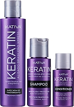 Zestaw - Kativa Keratin (shm/50ml + cond/30ml + hair/cr/150ml) — Zdjęcie N2