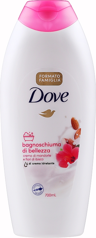 Kremowy żel pod prysznic Mleko migdałowe i hibiskus - Dove Almond Cream And Hibiscus Flower Shower Gel — Zdjęcie N1
