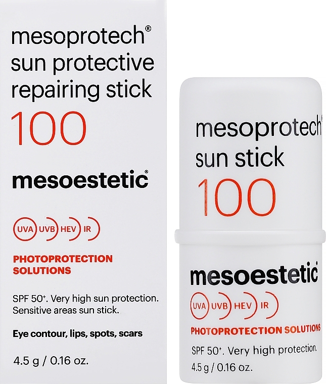 Ochronny sztyft przeciwsłoneczny z technologią Mesoprotech SPF 50+ - Mesoestetic Mesoprotech Sun Protective Repairing Stick SPF100+ — Zdjęcie N2
