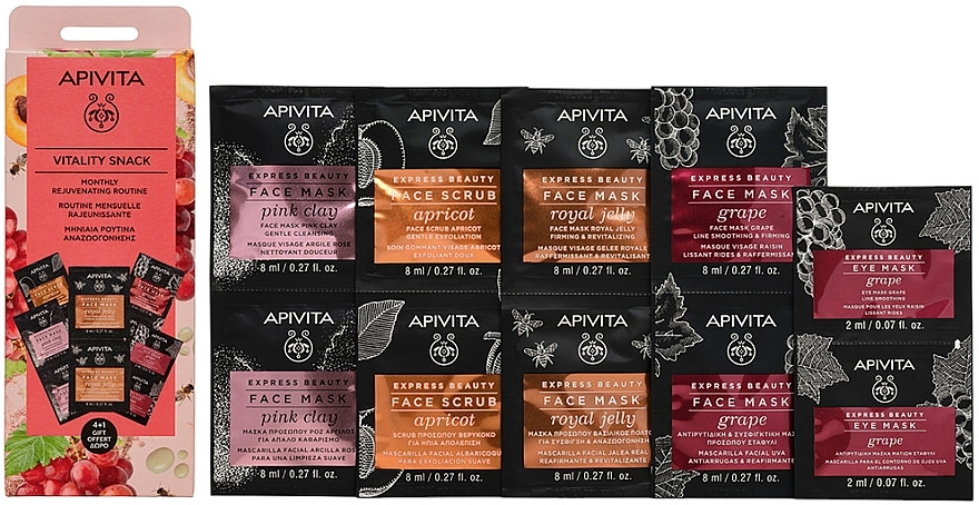 Zestaw, 5 produktów - Apivita Express Beauty Vitality Snack — Zdjęcie N1