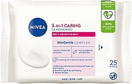 Kup Biodegradowalne chusteczki łagodzące do demakijażu - NIVEA Biodegradable Cleansing Wipes 3in1