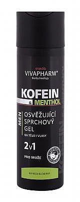 Odświeżający żel pod prysznic i szampon 2 w 1 dla mężczyzn Kofeina i mentol - Vivaco VivaPharm Caffeine & Menthol — Zdjęcie N1