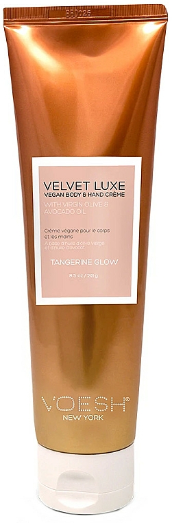 Krem do ciała i rąk z oliwą z oliwek i awokado - Voesh Velvet Luxe Tangerine Glow Vegan Body&Hand Creme — Zdjęcie N3
