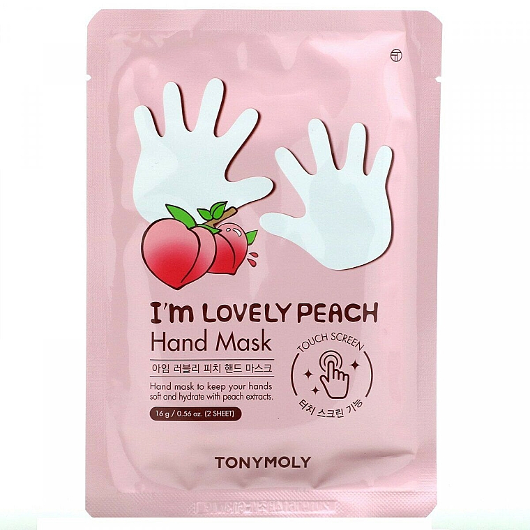 Nawilżająca maska na dłonie - Tony Moly I'm Lovely Peach Hand Mask — Zdjęcie N1