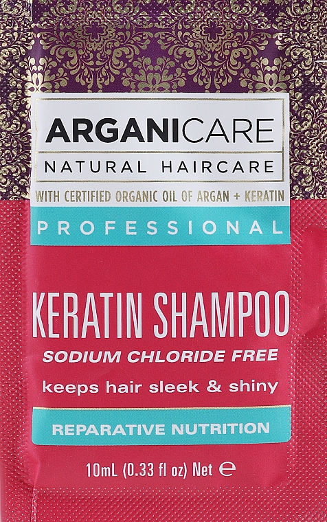 Szampon keratynowy do każdego rodzaju włosów - ArganiCare Shampoo for All Hair Types (próbka) — Zdjęcie N1