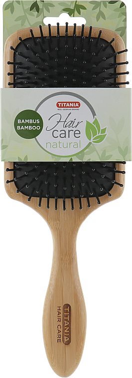 Bambusowa szczotka do masażu włosów, 25 cm - TITANIA — Zdjęcie N1