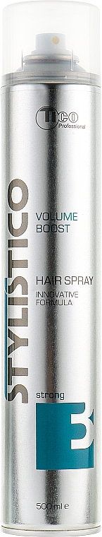 Silnie utrwalający lakier do włosów - Tico Professional Stylistico Volume Boost Hair Spray — Zdjęcie N1