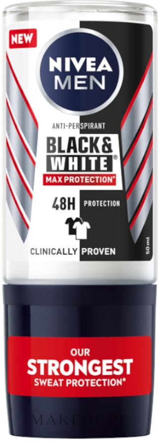 Antyperspirant dla mężczyzn Black & White - NIVEA MEN Max Pro 48H Antiperspirant Roll-On — Zdjęcie 50 ml