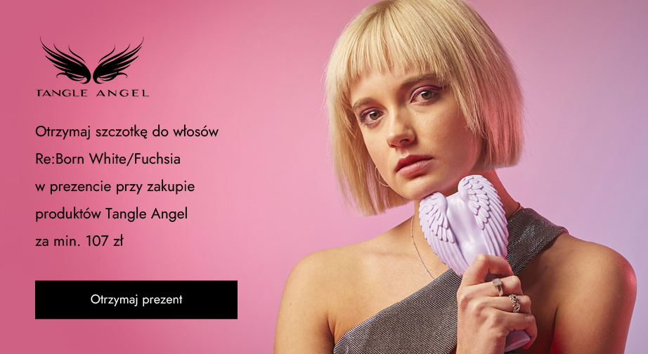 Przy zakupie produktów Tangle Angel za min. 107 zł otrzymasz w prezencie szczotkę do włosów Re:Born White/Fuchsia