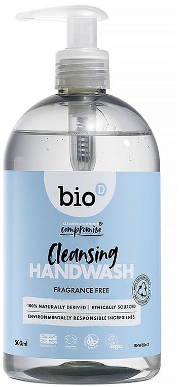 Bezzapachowe mydło sanitarne w płynie - Bio-D Fragrance Free Sanitising Hand Wash — Zdjęcie N1