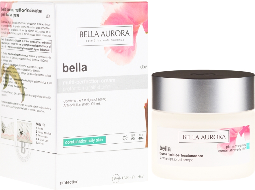 Przeciwstarzeniowy krem do cery mieszanej i tłustej SPF 20 - Bella Aurora Multi-Perfection Day Cream Combination/Oily Skin — Zdjęcie N1
