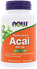 Kapsułki wegańskie wspomagające pracę serca Jagody Acai - Now Foods Acai Super Fruit — Zdjęcie N1