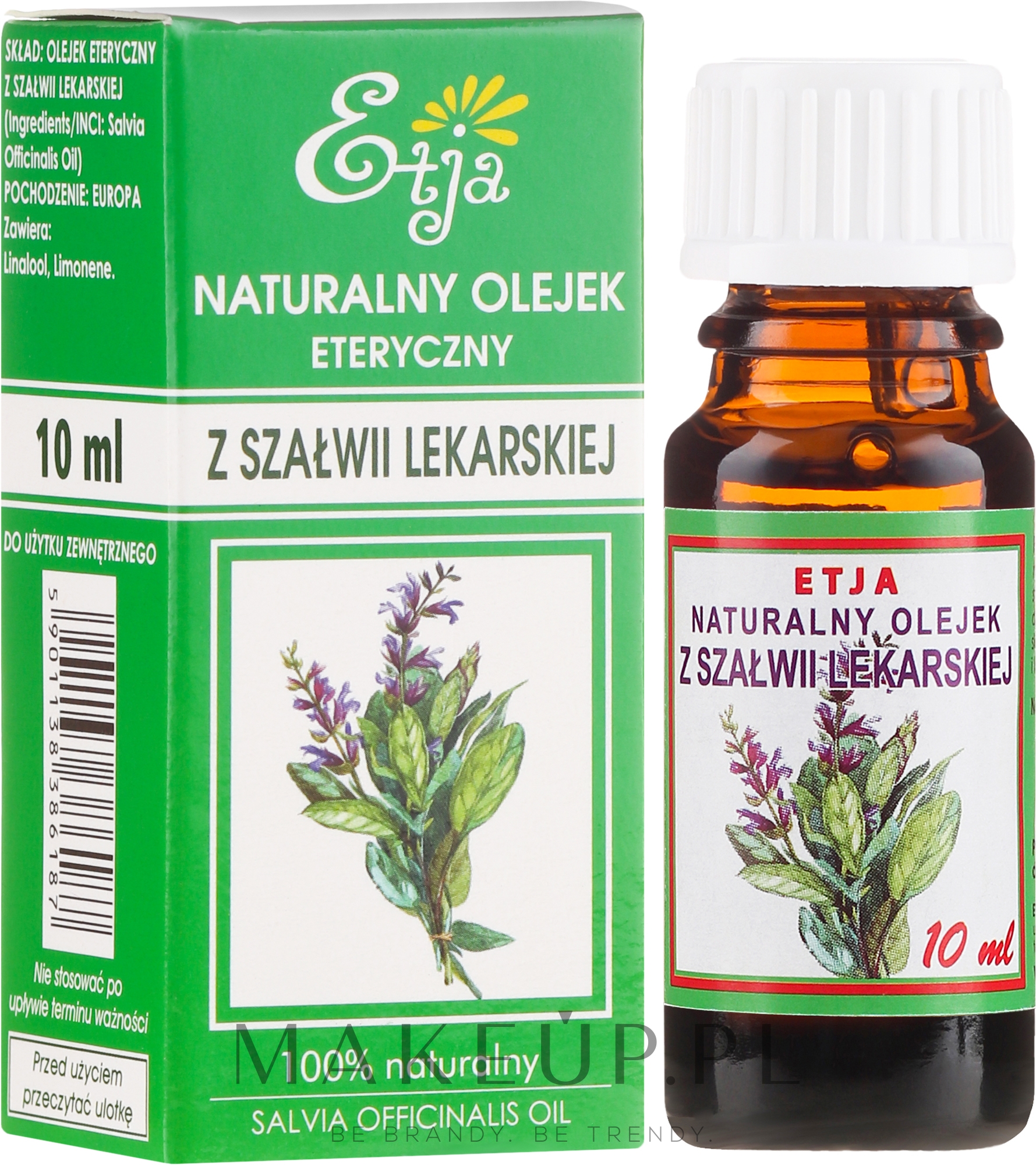 Naturalny olejek z szałwii lekarskiej - Etja — Zdjęcie 10 ml
