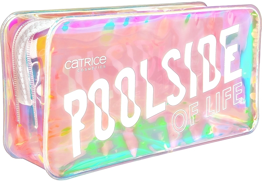 Przezroczysta kosmetyczka z holograficznym wzorem - Catrice Poolside Of Life Pool Bag — Zdjęcie N1