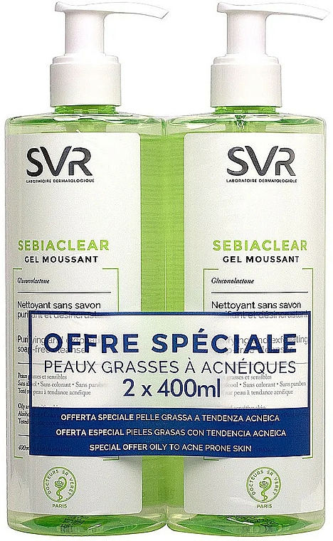 Zestaw - SVR Sebiaclear (2 x gel 400 ml) — Zdjęcie N1