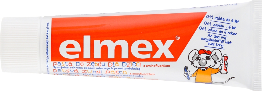Pasta do zębów dla dzieci 0-6 lat przeciw próchnicy z aminofluorkiem - Elmex Kids — Zdjęcie N3