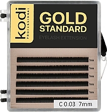 Kup Sztuczne rzęsy Gold Standart C 0.03 (6 rzędów: 7 mm) - Kodi Professional