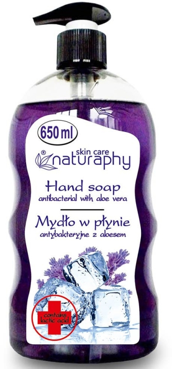 Antybakteryjne mydło w płynie z wyciągiem z aloesu i lawendą - Naturaphy Hand Soap — Zdjęcie N1