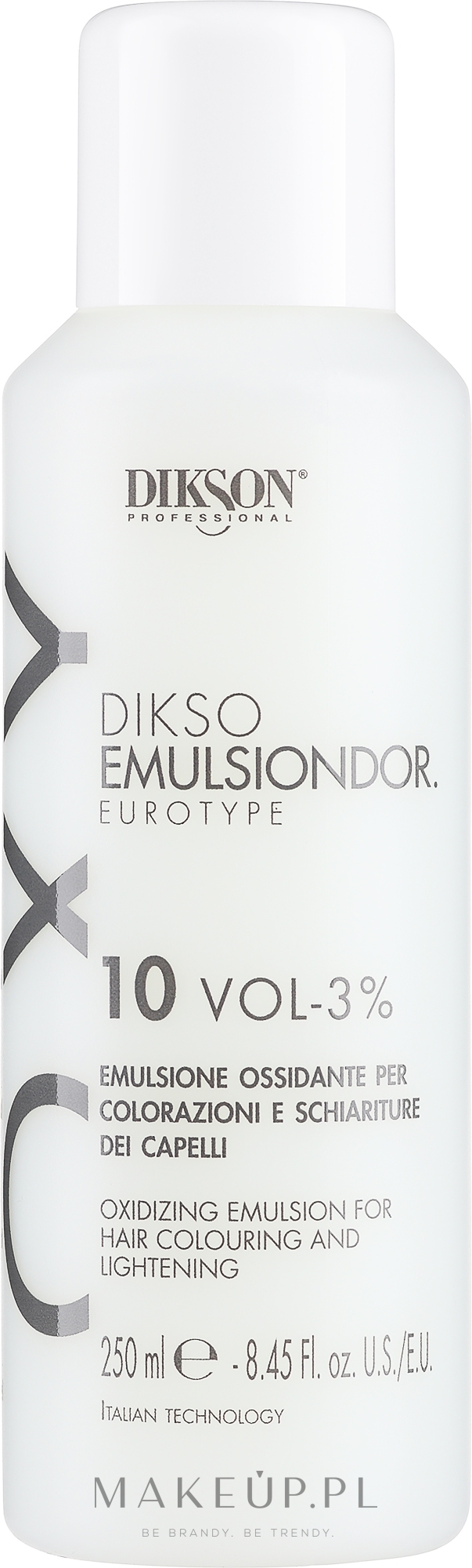 Oksykrem uniwersalny 3% - Dikson Tec Emulsiondor Eurotype 10 Volumi  — Zdjęcie 250 ml