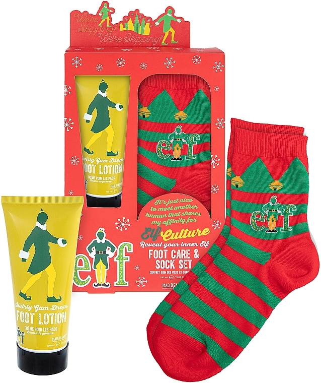 PRZECENA! Zestaw - Mad Beauty Elf Foot Care & Sock Set (foot/lot/150ml + socks) * — Zdjęcie N1
