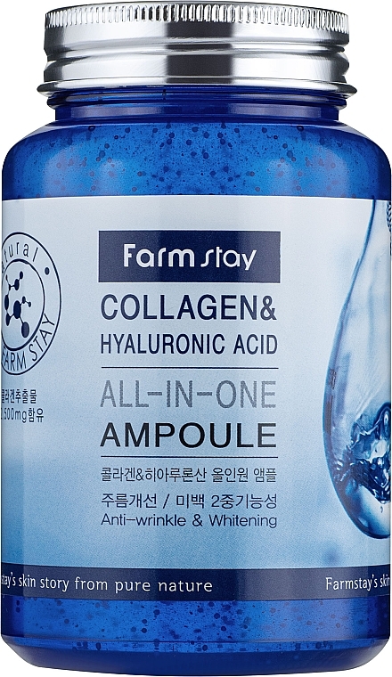 PRZECENA! Serum w ampułkach z kolagenem i kwasem hialuronowym - FarmStay Collagen & Hyaluronic Acid All-In-One Ampoule * — Zdjęcie N1