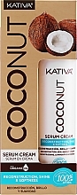 Regenerujące kremowe serum do włosów Kokos - Kativa Coconut Reconstruction, Shine & Softness Serum Cream — Zdjęcie N1