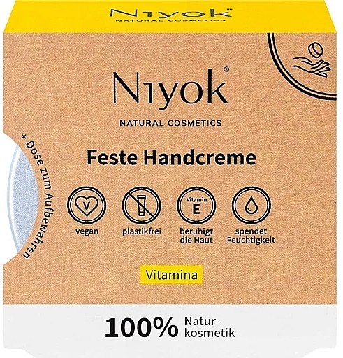 Witaminowy krem do rąk w kostce - Niyok Solid Hand Cream Vitamina  — Zdjęcie N1