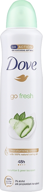 Antyperspirant-dezodorant w sprayu Ogórek i zielona herbata - Dove Go Fresh Cucumber & Green Tea Scent Antiperspirant Deodorant — Zdjęcie N1