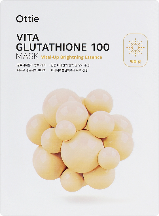Rozświetlająca maska ​​w płachcie - Ottie Vita Glutathione 100 Mask
