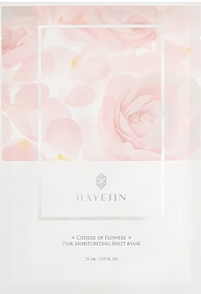 Nawilżająca maska w płachcie do twarzy - Hayejin Cuddle of Flowers Pink Moisturizing Sheet — Zdjęcie N1