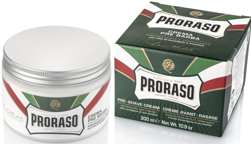 Krem przed goleniem z mentolem i eukaliptusem - Proraso Green Pre Shaving Cream — Zdjęcie N3