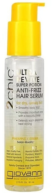 Serum do włosów - Giovanni 2Chic Ultra-Revive Super Potion Anti-Frizz Hair Serum Dry or Unruly Hair — Zdjęcie N1