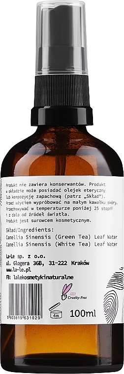 Hydrolat z zielonej i białej herbaty - La-Le Hydrolate — Zdjęcie N2