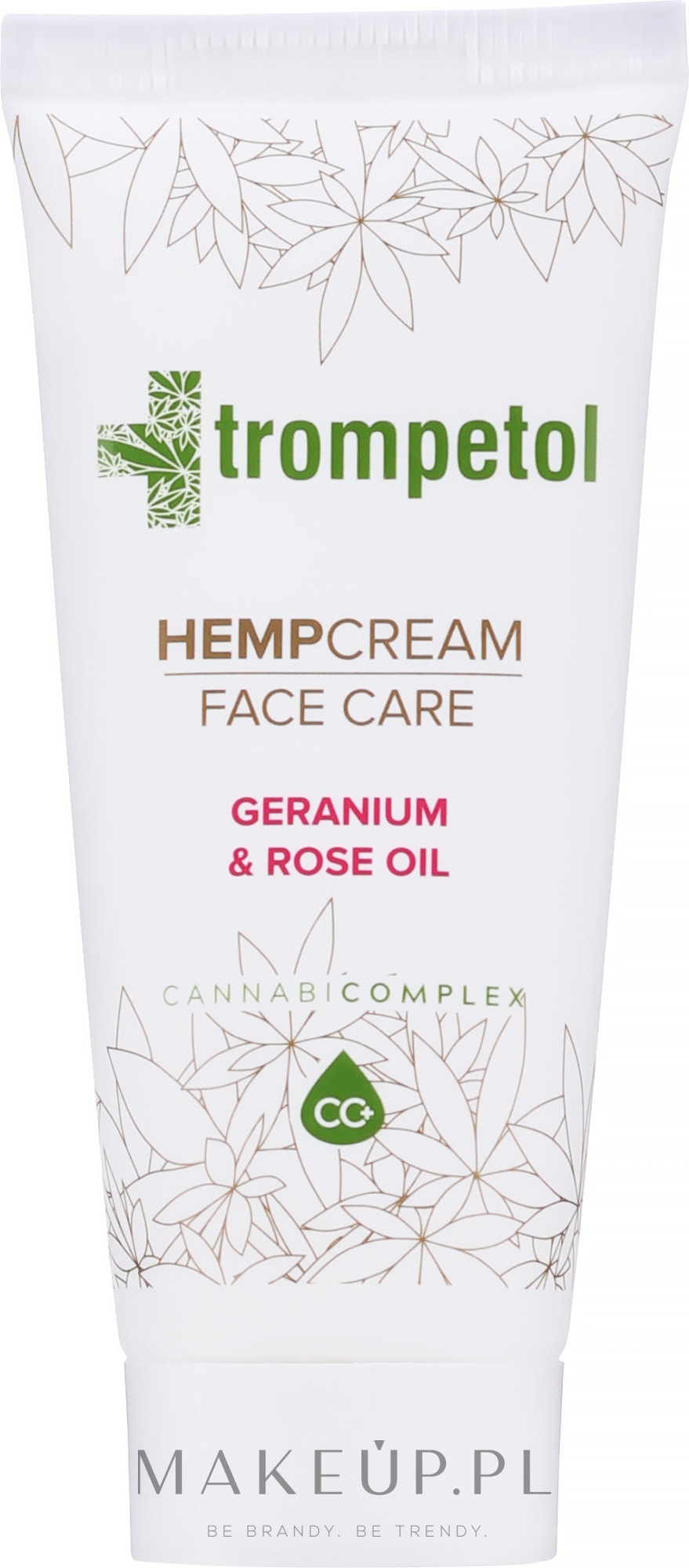 Konopny krem do twarzy z olejkiem z róży i geranium - Trompetol Hempcream Face Care — Zdjęcie 40 ml