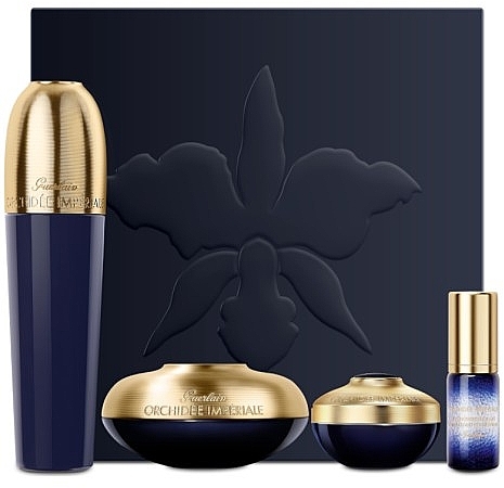 Zestaw - Guerlain Orchidee Imperiale Exceptional Anti-Aging Discovery Ritual (f/cr/15ml + f/lot/30ml + serum/5ml + eye/cr/7ml) — Zdjęcie N1