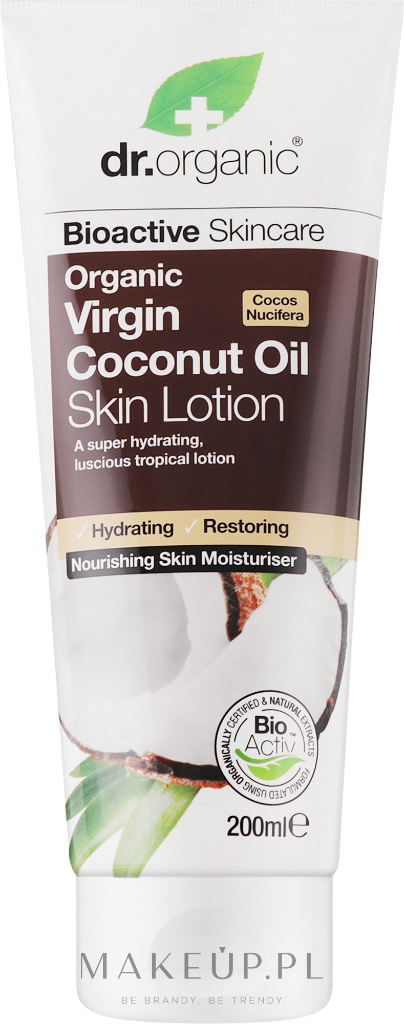 Balsam do ciała z olejem kokosowym - Dr Organic Virgin Coconut Oil Skin Lotion — Zdjęcie 200 ml